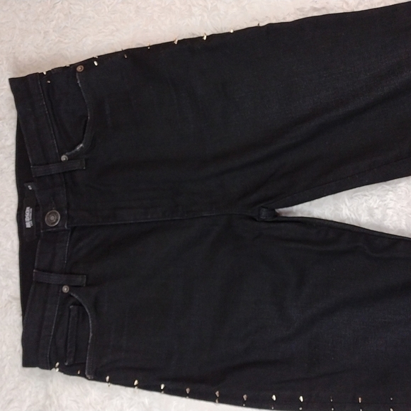 Hudson Los Angeles Barbara Super Skinny High Rise Black Five Pocket Color Jean - Picture 3 of 15